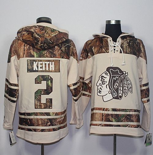 Blackhawks #2 Duncan Keith Cream/Camo Stitched NHL Jersey - Click Image to Close